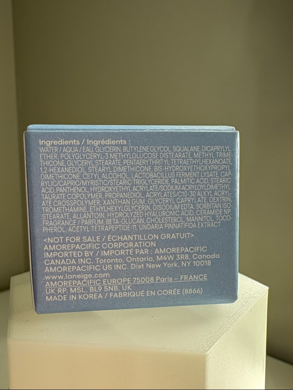 LANEIGE Water Bank Blue Hyaluronic Cream Moisturizer 10mL BNIB - Picture 3 of 6